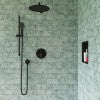 ALFI brand AB3101-BM Black Matte Shower Valve with Rounded Lever Handle and Diverter, Brass