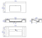 ALFI brand 40" x 18.9" Rectangle Above Mount Concrete Bathroom Sink, Gray Matte, 1 Faucet Hole, ABCO40R