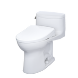 TOTO WASHLET+ Supreme II One-Piece Elongated 1.28 GPF Toilet and WASHLET+ S7A Contemporary Bidet Seat, Cotton White, Vitreous China|Plastic, MW6344736CEFG#01