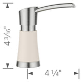 Blanco Artona Soap Dispenser - PVD Steel/Soft White, Brass, 443037