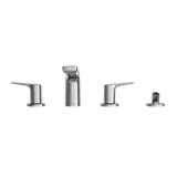 TOTO GS Four-hole Deck-Mount Roman Tub Filler Trim with Handshower, Polished Chrome, Brass, TBG03202U#CP