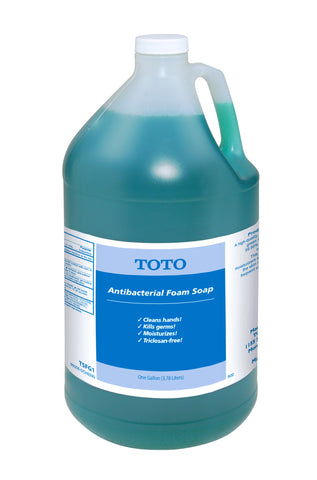 TOTO Antibacterial Foam Soap Pack of Four 1 Gallon Bottles, Green, TSFG1