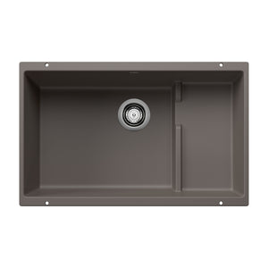 Alternate Image for Blanco Precis 29" Undermount Silgranit Kitchen Sink, Volcano Gray, No Faucet Hole, 527415