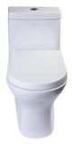 EAGO Porcelain, White, TB353 Dual Flush One Piece Eco-Friendly High-Efficiency Low Flush Ceramic Toilet