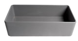 ALFI brand 36" Fireclay Farmhouse Sink, Gray Matte, No Faucet Hole, ABF3618-GM