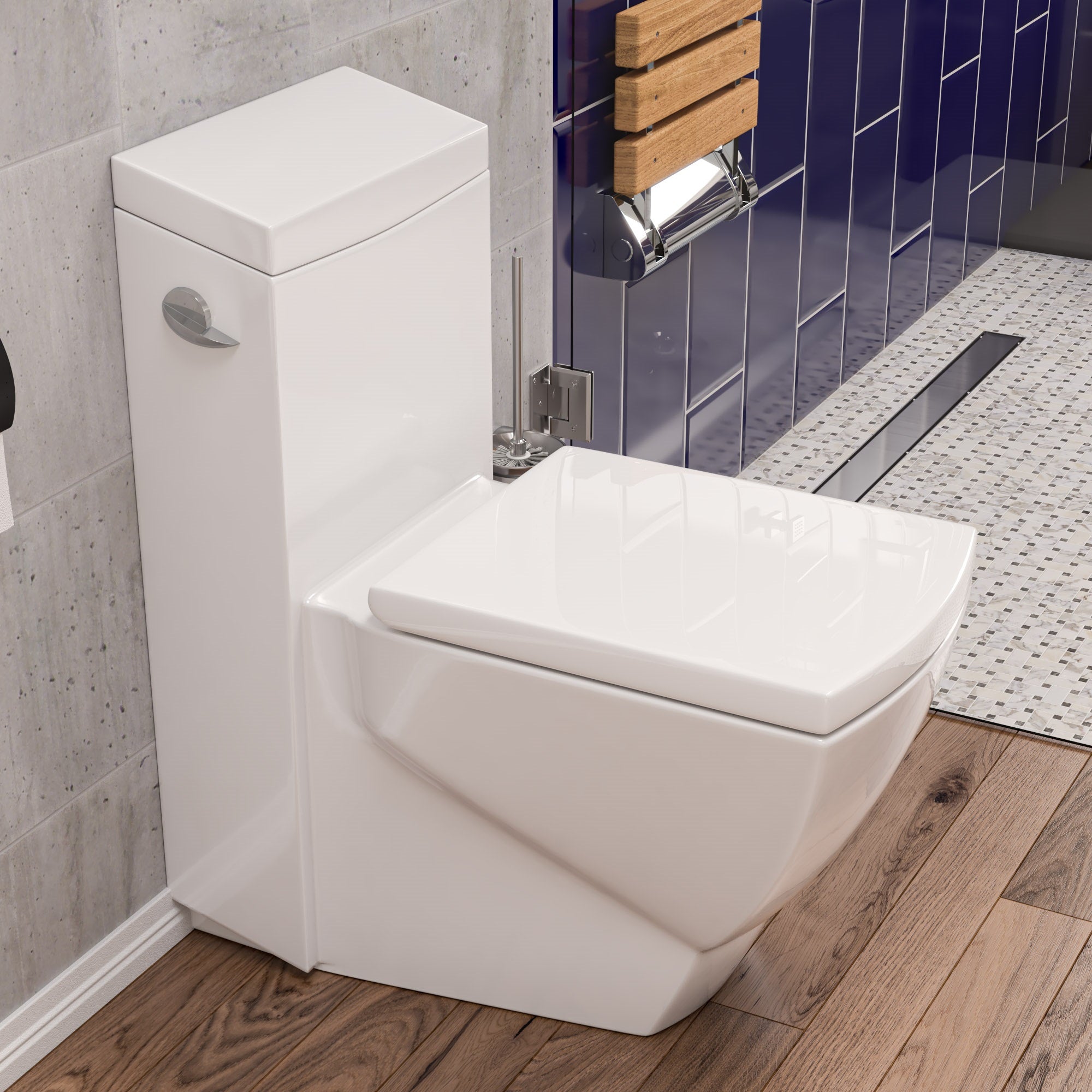 ALFI brand ABLD36B-BSS 36" Modern Brushed Stainless Steel Linear Shower Drain with Solid Cover