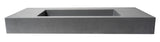 ALFI brand 48" x 18.9" Rectangle Above Mount Concrete Bathroom Sink, Gray Matte, 1 Faucet Hole, ABCO48R