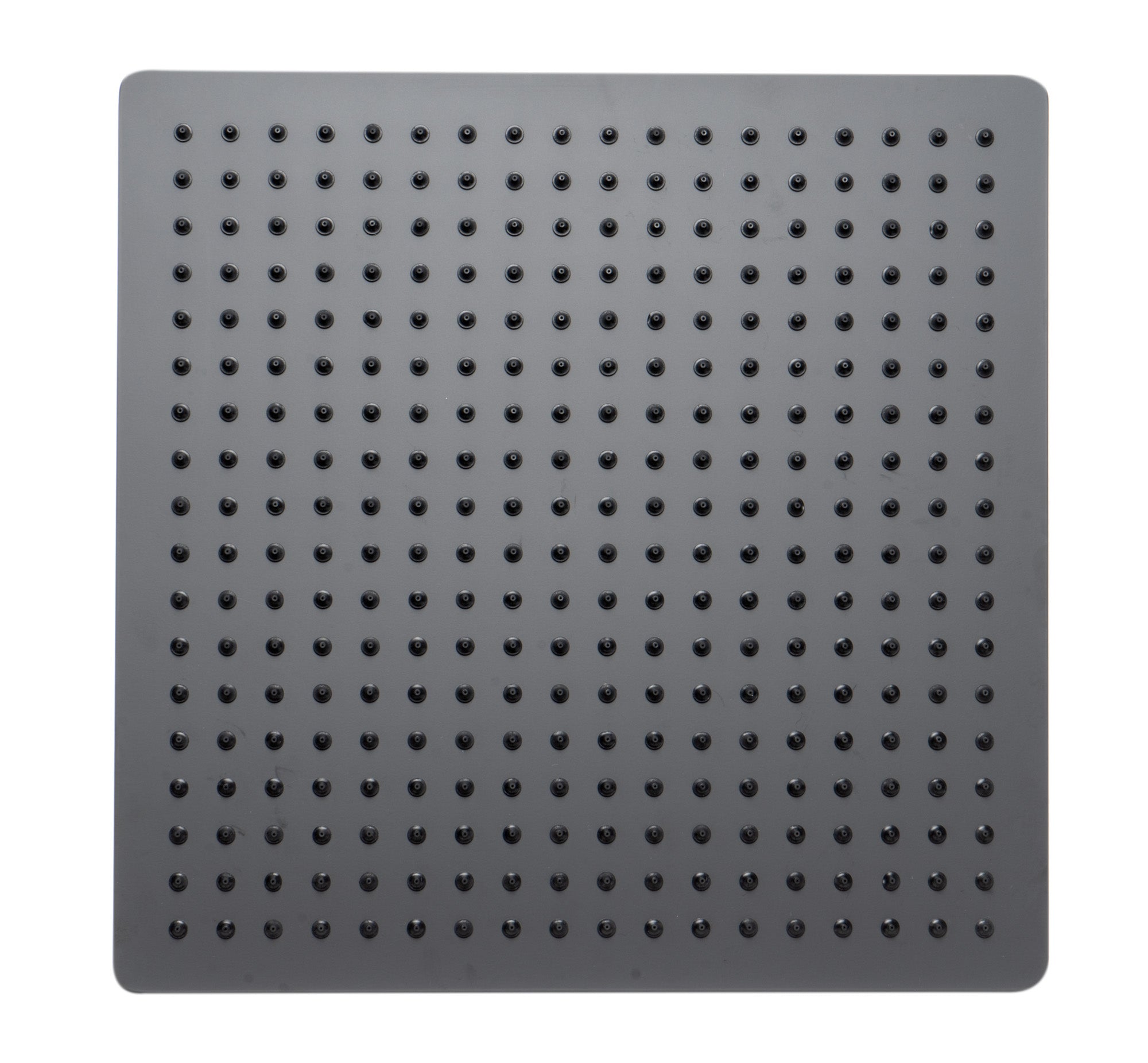 ALFI brand RAIN16S-BM Matte Black Stainless Steel 16" Square Ultra-Thin Rain Shower Head, Black Matte