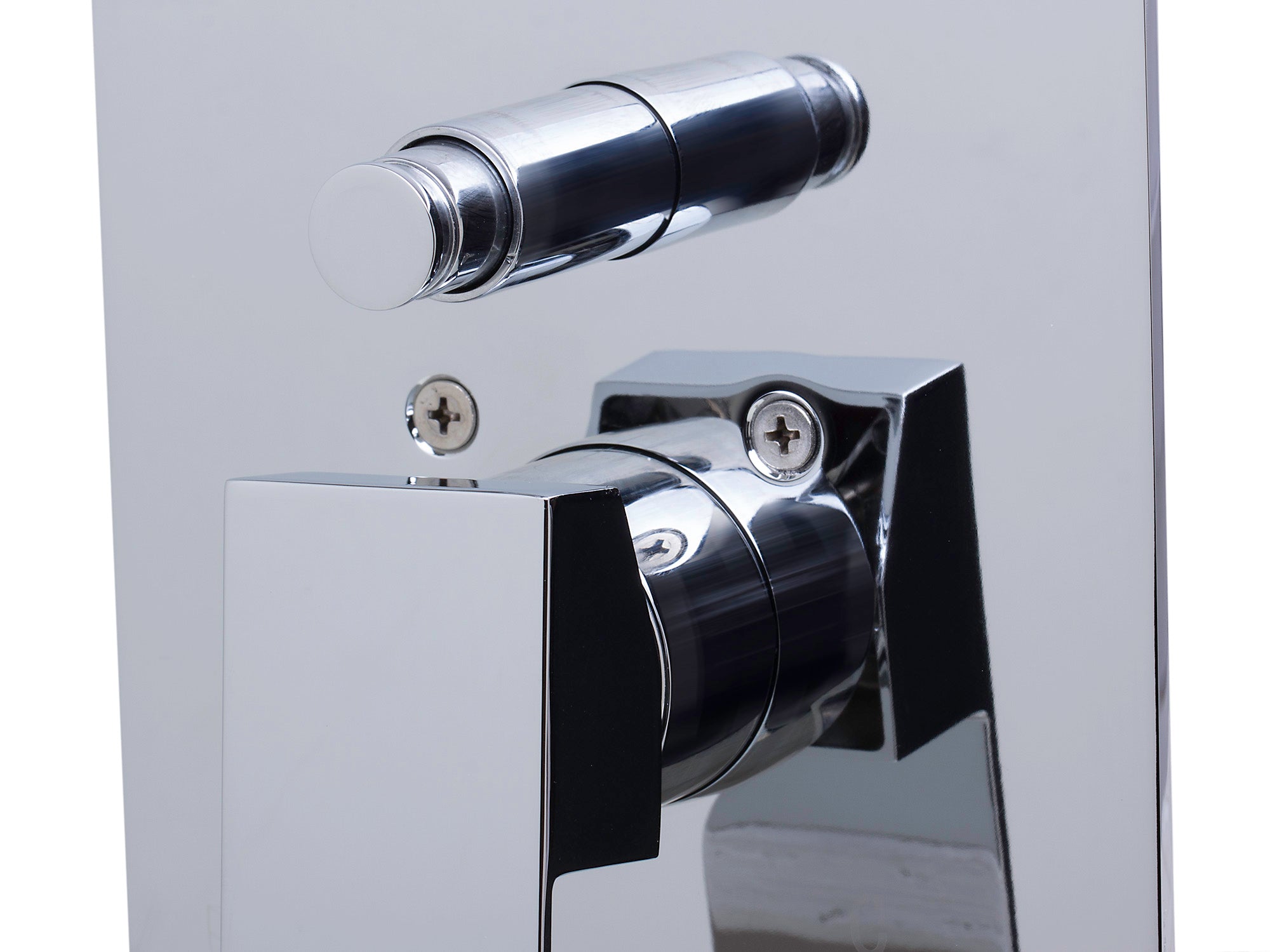 ALFI brand AB5601-PC Polished Chrome Shower Valve Mixer with Square Lever Handle and Diverter, Brass