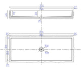 ALFI brand 39.6" x 15.6" Rectangle Above Mount or Semi Recessed Concrete Bathroom Sink, Gray Matte, No Faucet Hole, ABCO39TR