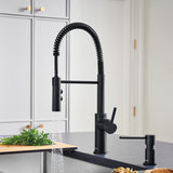 Blanco Catris Semi-Pro Pull-Down Dual-Spray Kitchen Faucet, Matte Black, 1.5 GPM, Brass, 443032