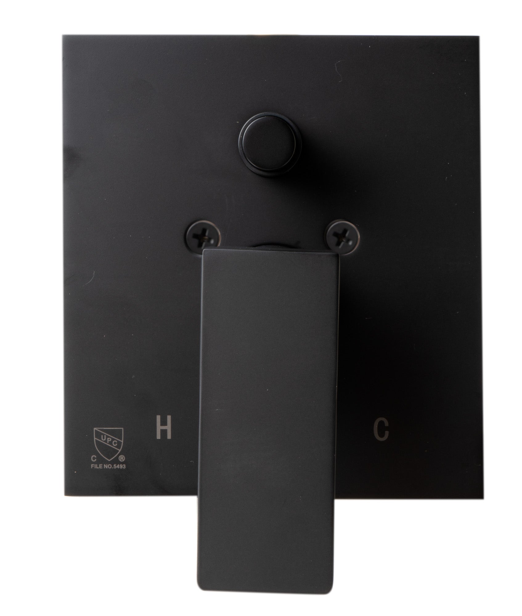 ALFI brand AB5601-BM Black Matte Shower Valve with Square Lever Handle and Diverter, Brass