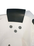 Eago 59" Acrylic Corner Neo-angle Round Bathtub, White, AM198ETL-L
