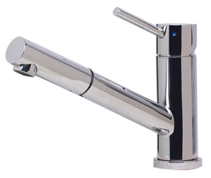 Alternate Image for ALFI Solid Polished Stainless Steel Pull Out Single Hole Kitchen Faucet, AB2025-PSS