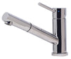 ALFI Solid Polished Stainless Steel Pull Out Single Hole Kitchen Faucet, AB2025-PSS