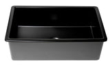 ALFI brand 32" Drop In Fireclay Kitchen Sink, Black Matte, No Faucet Hole, ABF3219SUD-BM