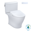 TOTO WASHLET+ Nexus 1G Two-Piece Elongated 1.0 GPF Toilet with Auto Flush S7 Contemporary Bidet Seat, Cotton White, Vitreous China|Plastic, MW4424726CUFGA#01