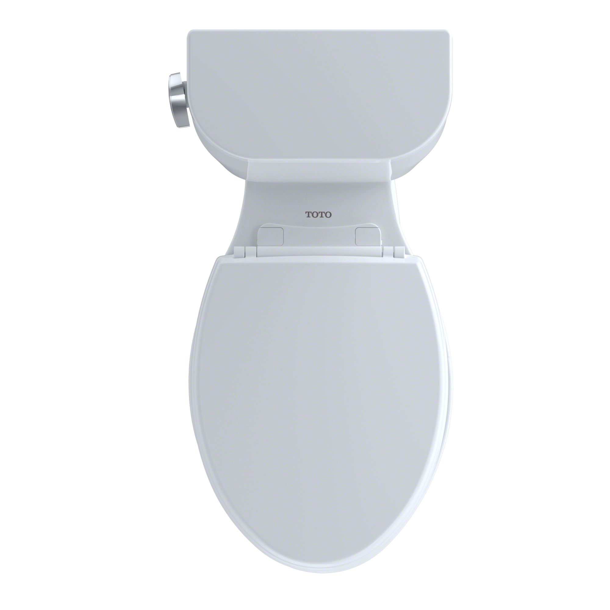 TOTO Entrada Two-Piece Elongated 1.28 GPF Universal Height Toilet, Cotton White, Vitreous China, CST244EF#01