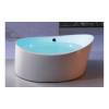 Eago 66" Acrylic Free Standing Oval Air Bubble Bathtub, White, AM2130