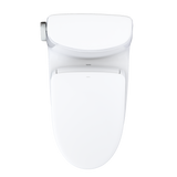 TOTO WASHLET+ UltraMax II 1G One-Piece Elongated 1.0 GPF Toilet and WASHLET+ S7A Contemporary Bidet Seat, Cotton White, Vitreous China|Plastic, MW6044736CUFG#01