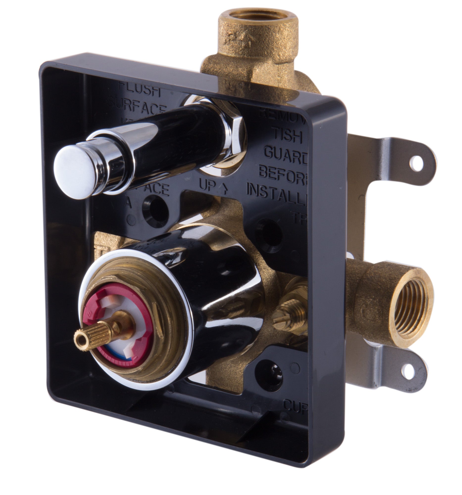 Alternative View of ALFI brand AB1701-PC Polished Chrome Pressure Balanced Round Shower Mixer with Diverter, Brass