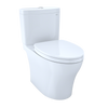 TOTO Aquia IV WASHLET+ Two-Piece Elongated Dual Flush 1.28 and 0.9 GPF Toilet with CEFIONTECT, Cotton White, Vitreous China, MS446124CEMGN#01