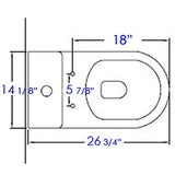 EAGO Plastic, White, R-353SEAT Replacement Soft Closing Toilet Seat for TB353