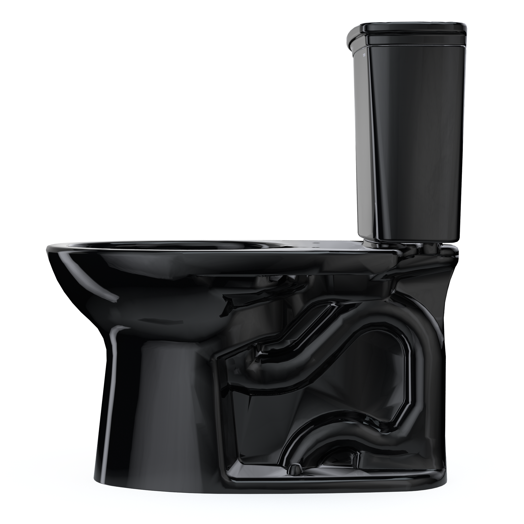 TOTO Drake Transitional Two-Piece Elongated 1.28 GPF TORNADO FLUSH Toilet, Ebony, Vitreous China, CST786CE#51