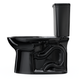 TOTO Drake Transitional Two-Piece Elongated 1.28 GPF Universal Height TORNADO FLUSH Toilet, Ebony, Vitreous China, CST786CEF#51