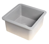 ALFI brand 18" Square Fireclay Bar/Prep Sink, Gray Matte, ABF1818S-GM