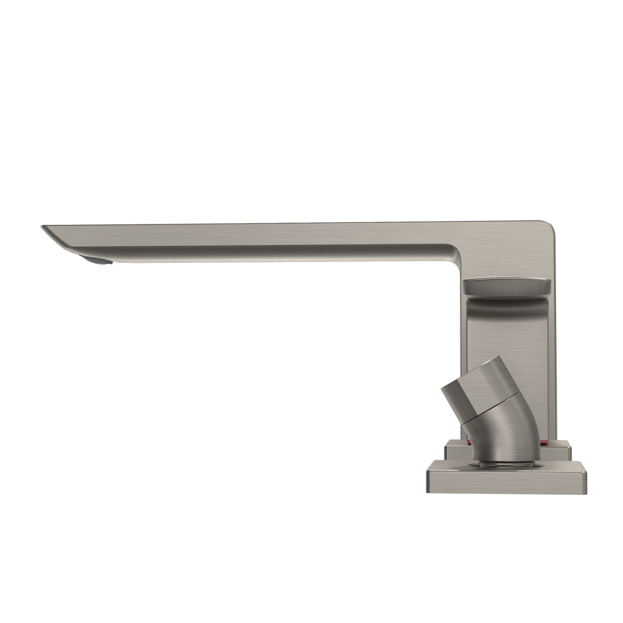 TOTO GR Two-Handle Deck-Mount Roman Tub Filler Trim with Handshower, Brushed Nickel, Brass, TBG02202U#BN