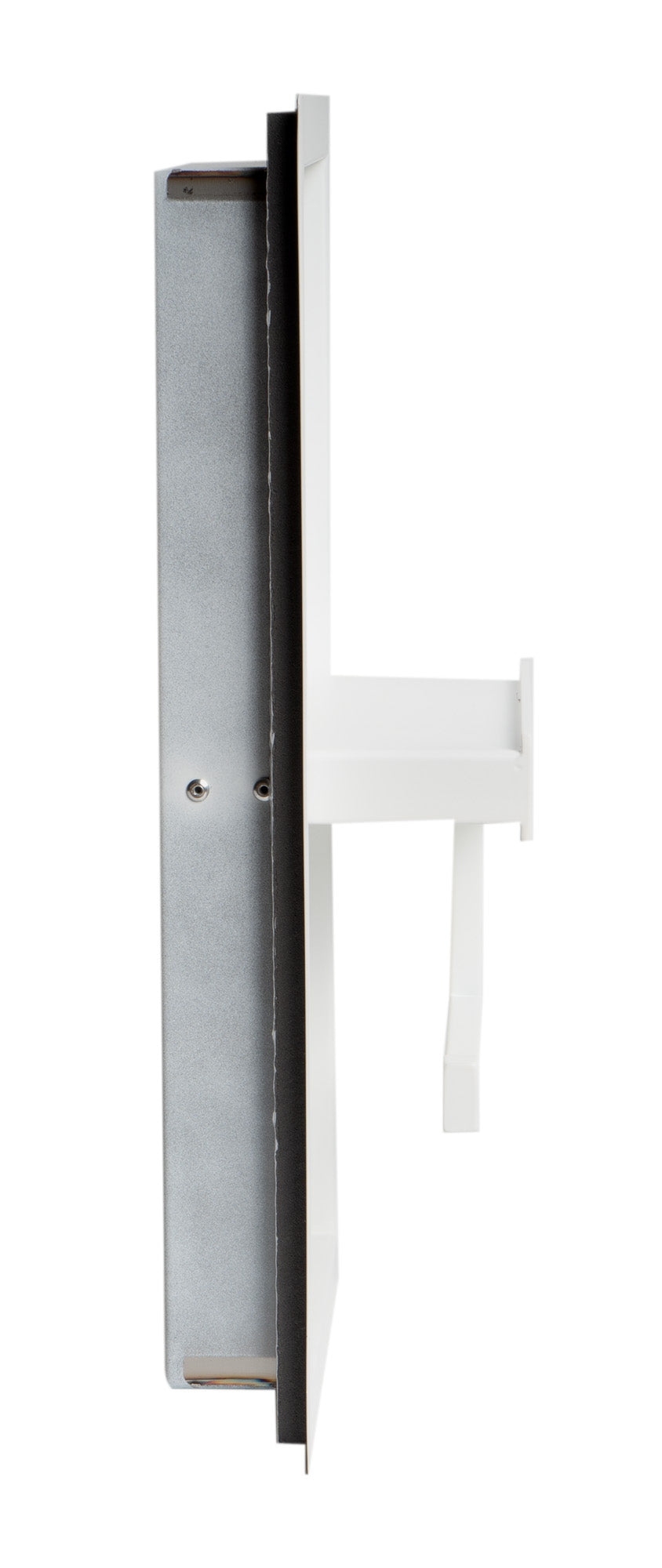 ALFI brand ABTPNC88-W White Matte Stainless Steel Recessed Toilet Paper Holder Niche, 19 Gauge