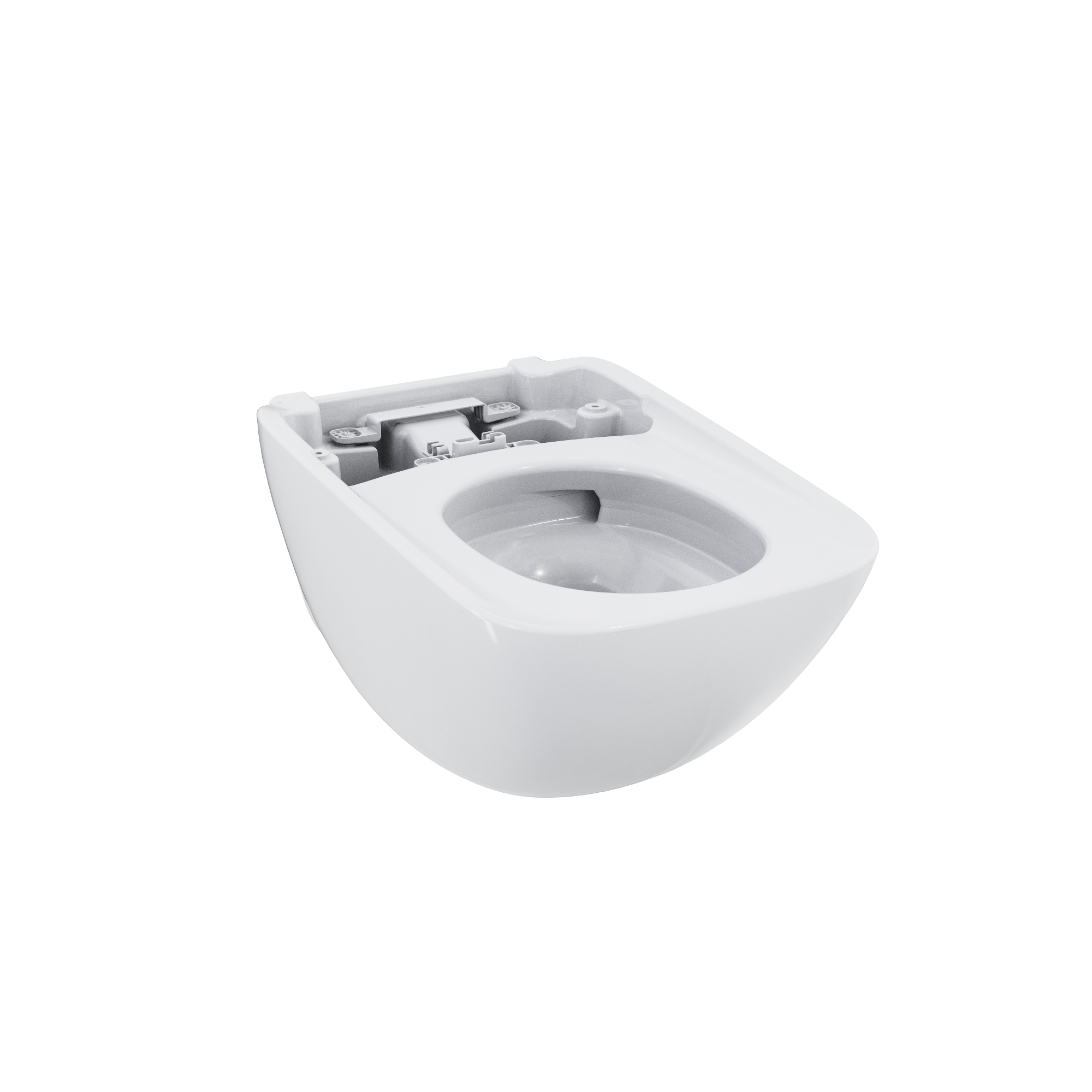 TOTO NEOREST WX2 Dual Flush 1.2 or 0.8 GPF Wall-Hung Toilet Bowl Unit, Cotton White, Vitreous China, CT9548CEFX#01
