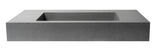 ALFI brand 40" x 18.9" Rectangle Above Mount Concrete Bathroom Sink, Gray Matte, 1 Faucet Hole, ABCO40R