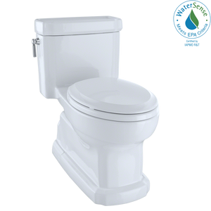 Alternate Image for TOTO Eco Guinevere Elongated 1.28 GPF Universal Height Skirted Toilet with CEFIONTECT and SoftClose Seat, Cotton White, Vitreous China|Plastic, MS974224CEFG#01