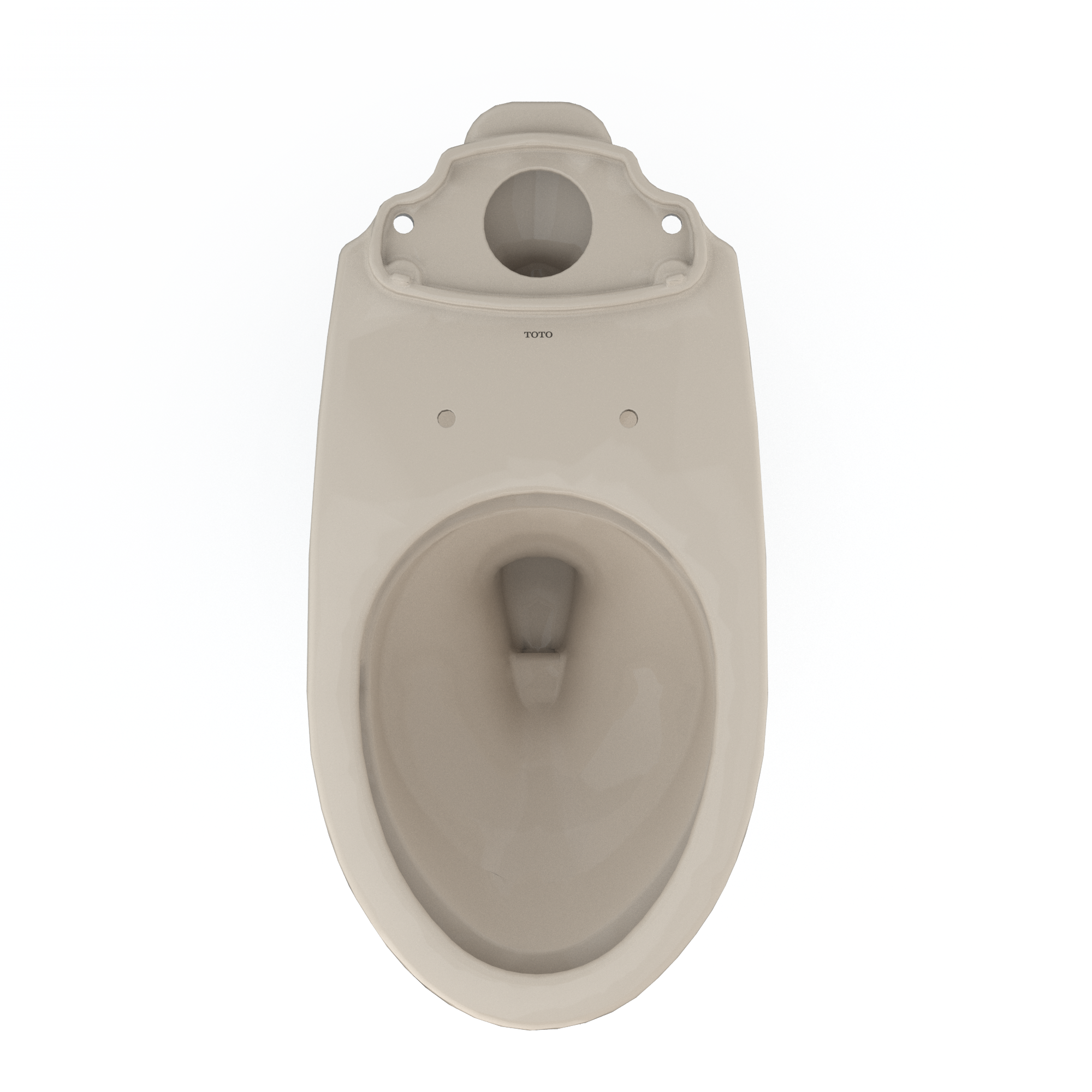 TOTO Drake Elongated Universal Height TORNADO FLUSH Toilet Bowl with CEFIONTECT, Bone, Vitreous China, C776CEFG#03