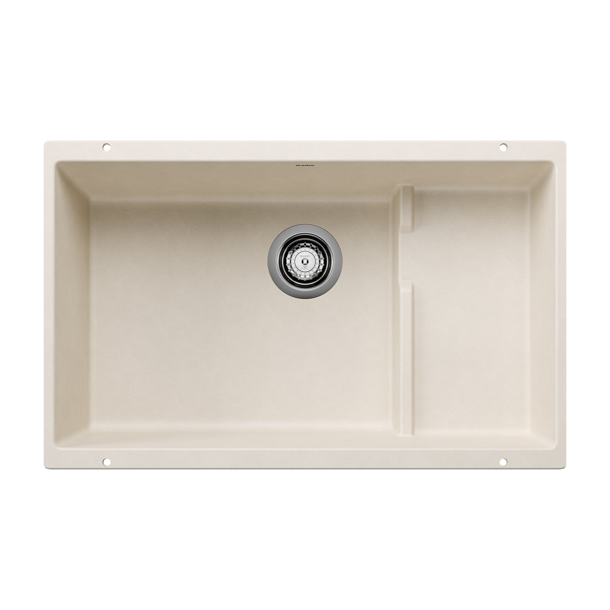 Blanco Precis 29" Undermount Silgranit Kitchen Sink, Soft White, No Faucet Hole, 527406