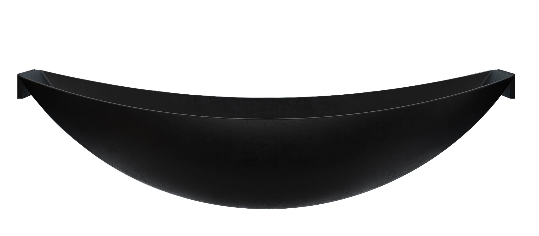 ALFI brand 79" Acrylic Wall Mount Oval Bathtub, Black Matte, HammockTub1-BM