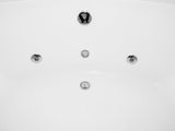 Eago 59" Acrylic Corner Neo-angle Round Bathtub, White, AM200