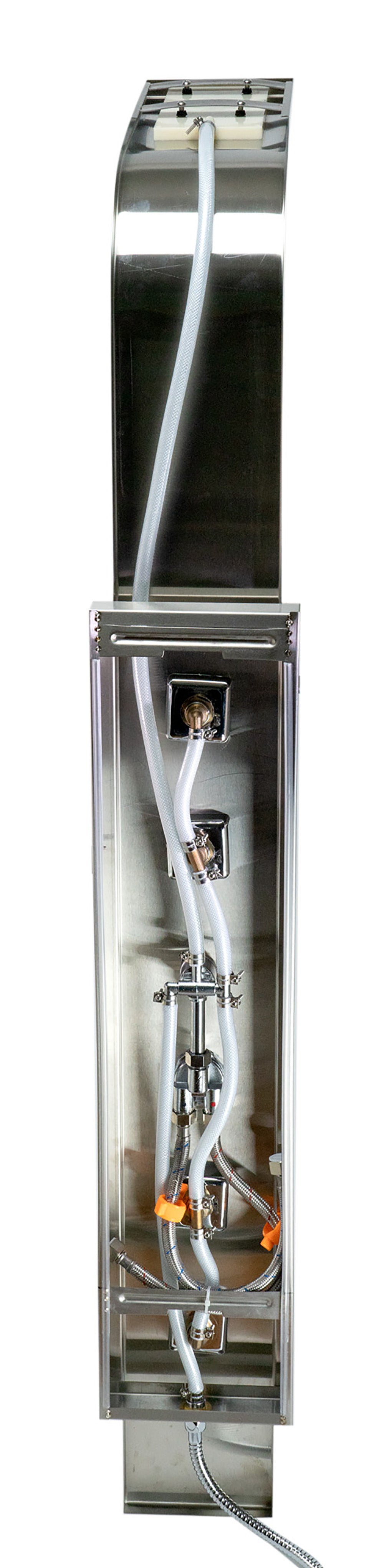 ALFI brand ABSP10 Modern Stainless Steel Shower Panel with 4 Body Sprays, Grey