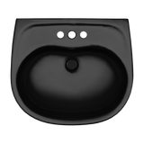 TOTO Supreme Oval Wall-Mount Bathroom Sink and Shroud for 4 Inch Center Faucets, Ebony, Vitreous China, LHT241.4#51