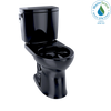 TOTO Drake II 1G Two-Piece Round 1.0 GPF Universal Height Toilet, Ebony, Vitreous China, CST453CUF#51