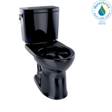 TOTO Drake II 1G Two-Piece Round 1.0 GPF Universal Height Toilet, Ebony, Vitreous China, CST453CUF#51