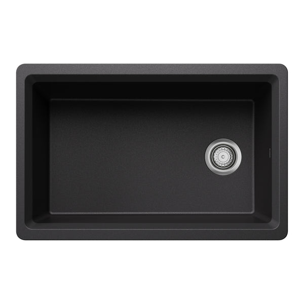 Blanco Inteos 30" Undermount Silgranit Workstation Kitchen Sink, Anthracite, No Faucet Hole, 443304