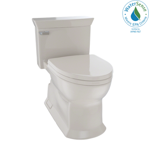 Alternate Image for TOTO Eco Soire One Piece Elongated 1.28 GPF Universal Height Skirted Toilet with CEFIONTECT, Bone, Vitreous China, MS964214CEFG#03