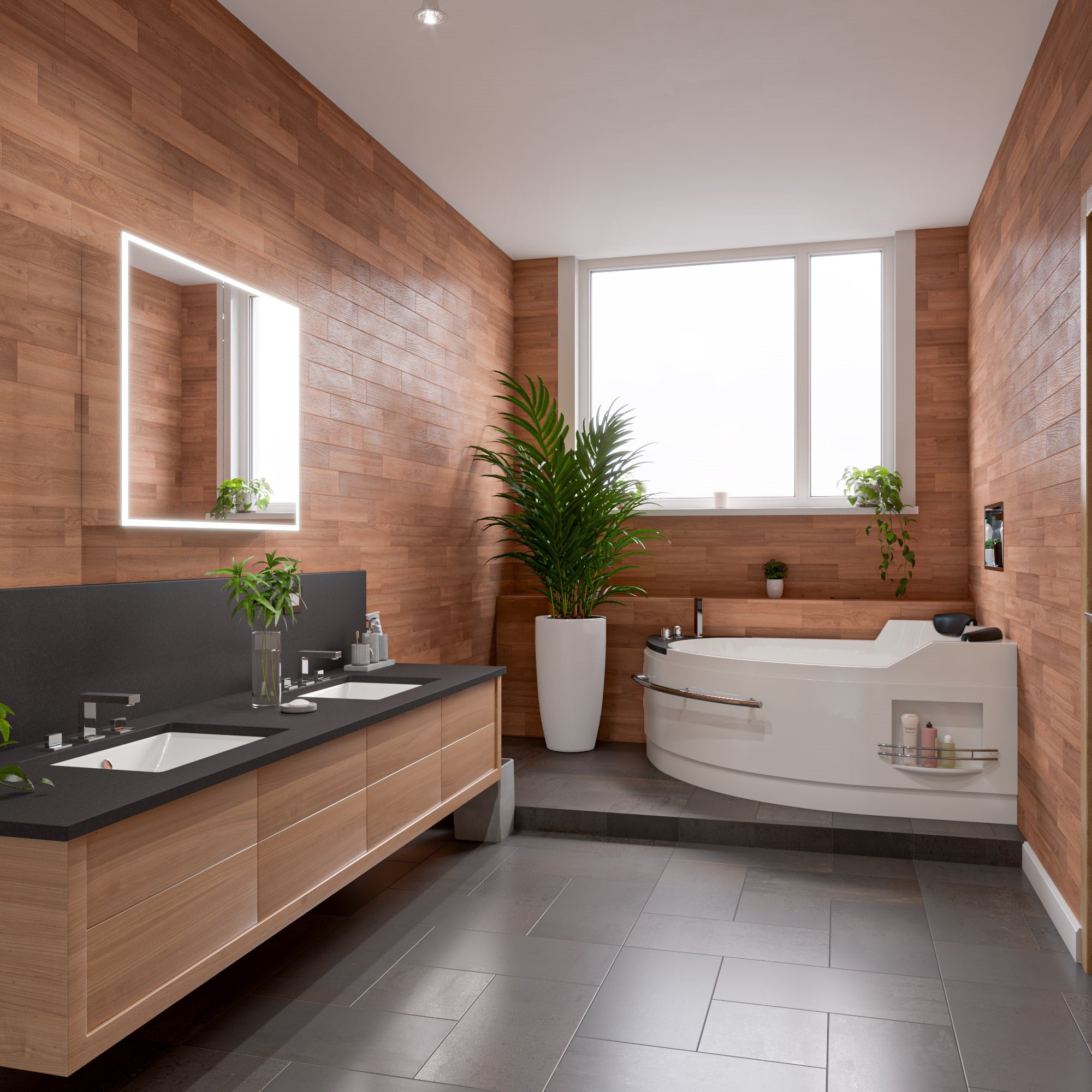 Alternative View of ALFI Polished Chrome Modern Widespread Bathroom Faucet, AB1322-PC