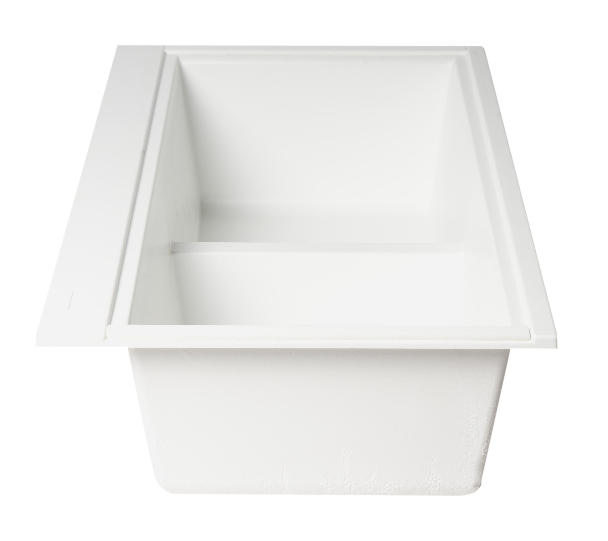 ALFI 34" Undermount Granite Composite Workstation Kitchen Sink with Accessories, 50/50 Double Bowl, White, 0 Faucet Hole, AB3418DBUM-W