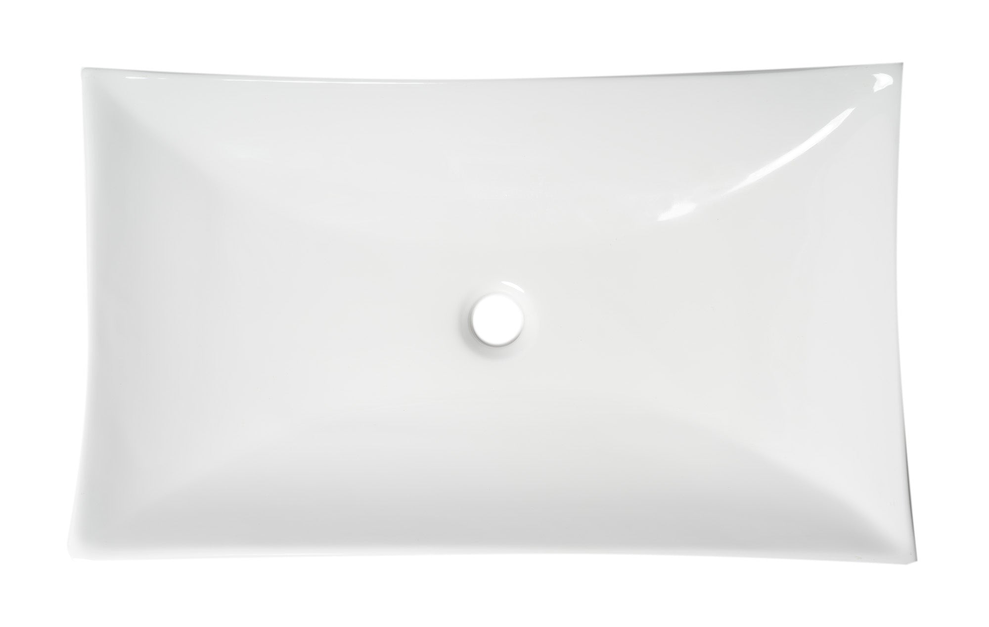 ALFI brand 25.75" x 15.5" Rectangle Above Mount Porcelain Bathroom Sink, White, No Faucet Hole, ABC904