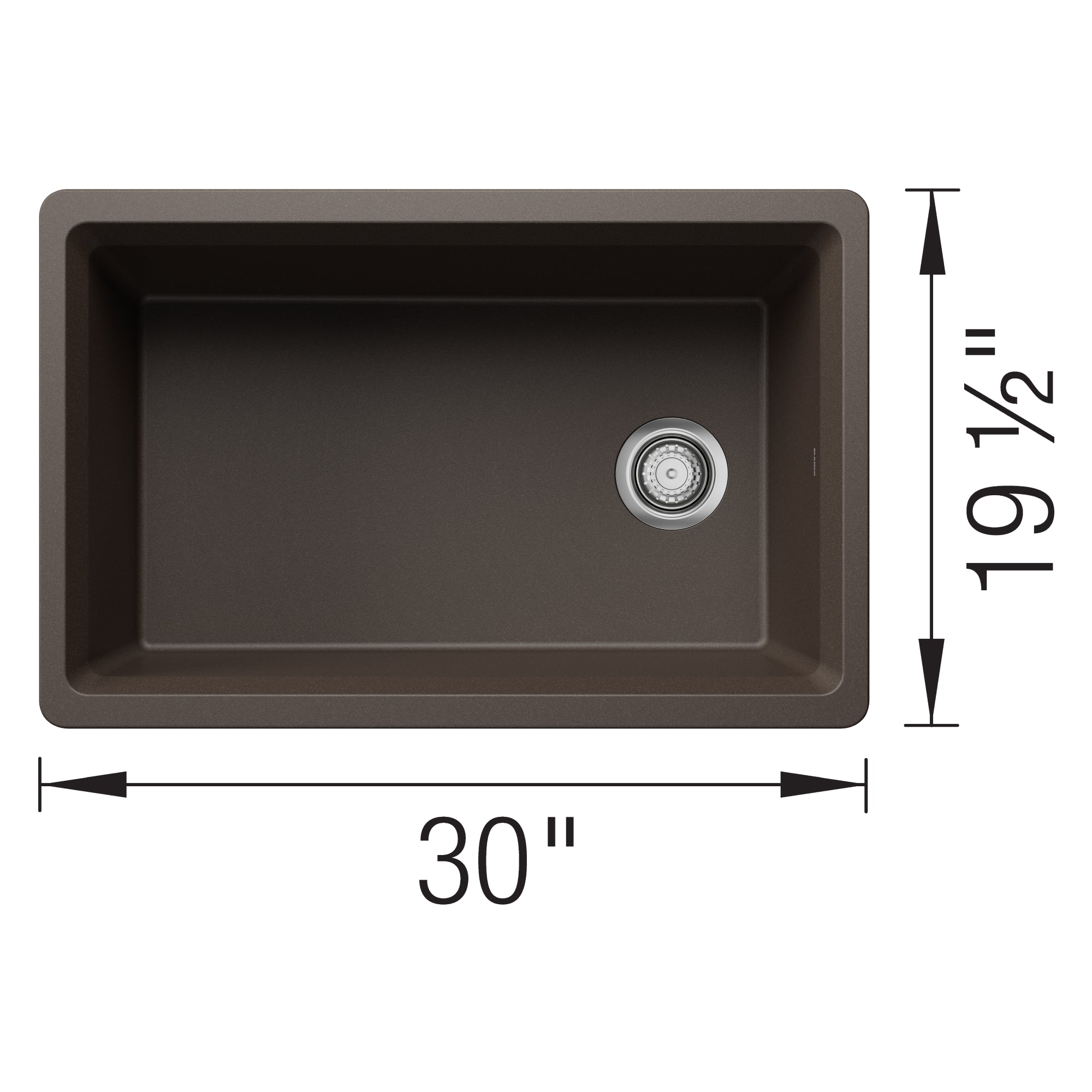Blanco Inteos 30" Undermount Silgranit Workstation Kitchen Sink, Cafe, No Faucet Hole, 443308