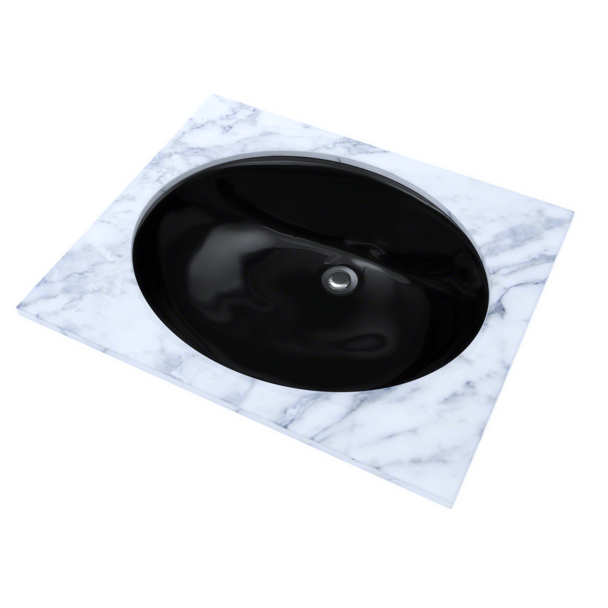 TOTO Rendezvous Oval Undermount Bathroom Sink, Ebony, Vitreous China, LT579#51